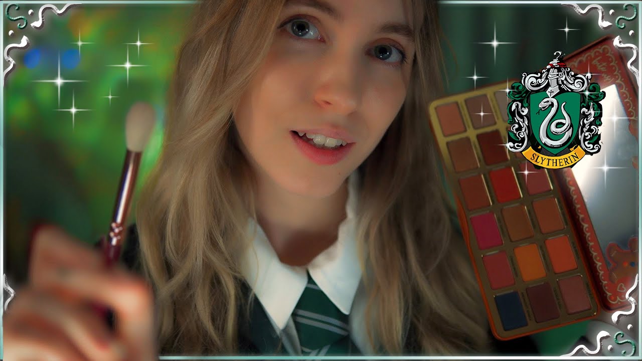 ASMR Tu AMIGA de Slytherin te maquilla para la cena 🎄🎁【Atención Personal】RP