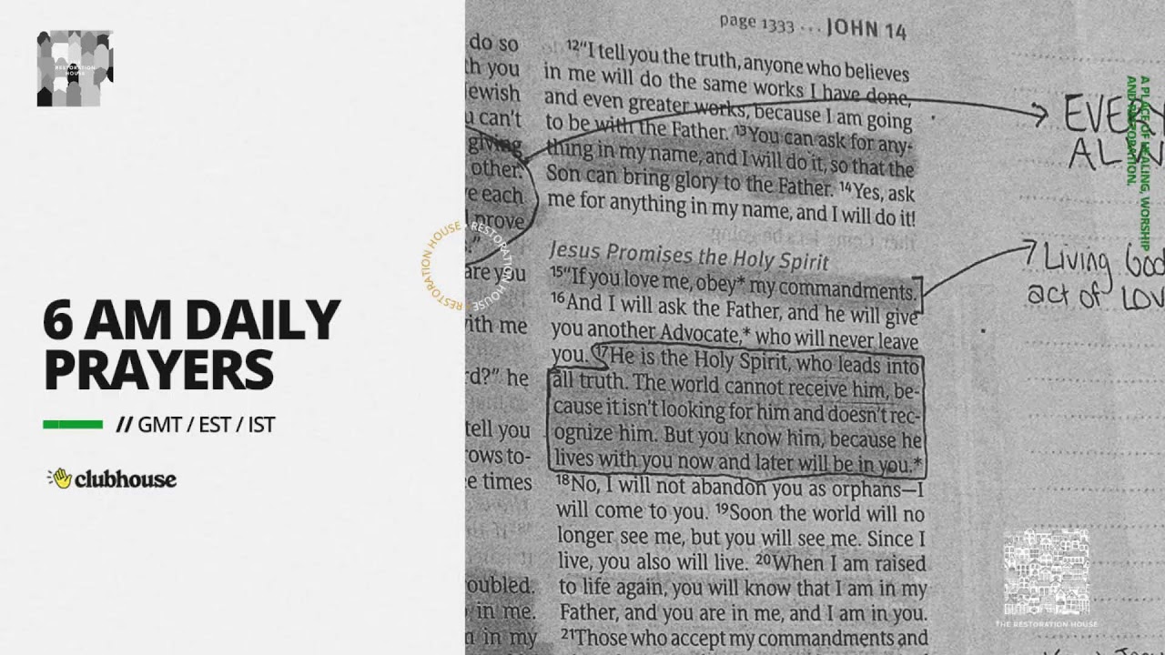 6 AM EST Morning Prayers | Prayers, Worship, Scripture Reading | 15/03/2026