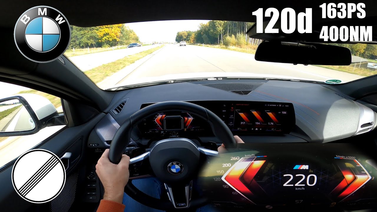 2025 BMW 120d F70 | TOP SPEED ON GERMAN AUTOBAHN | 220km/h