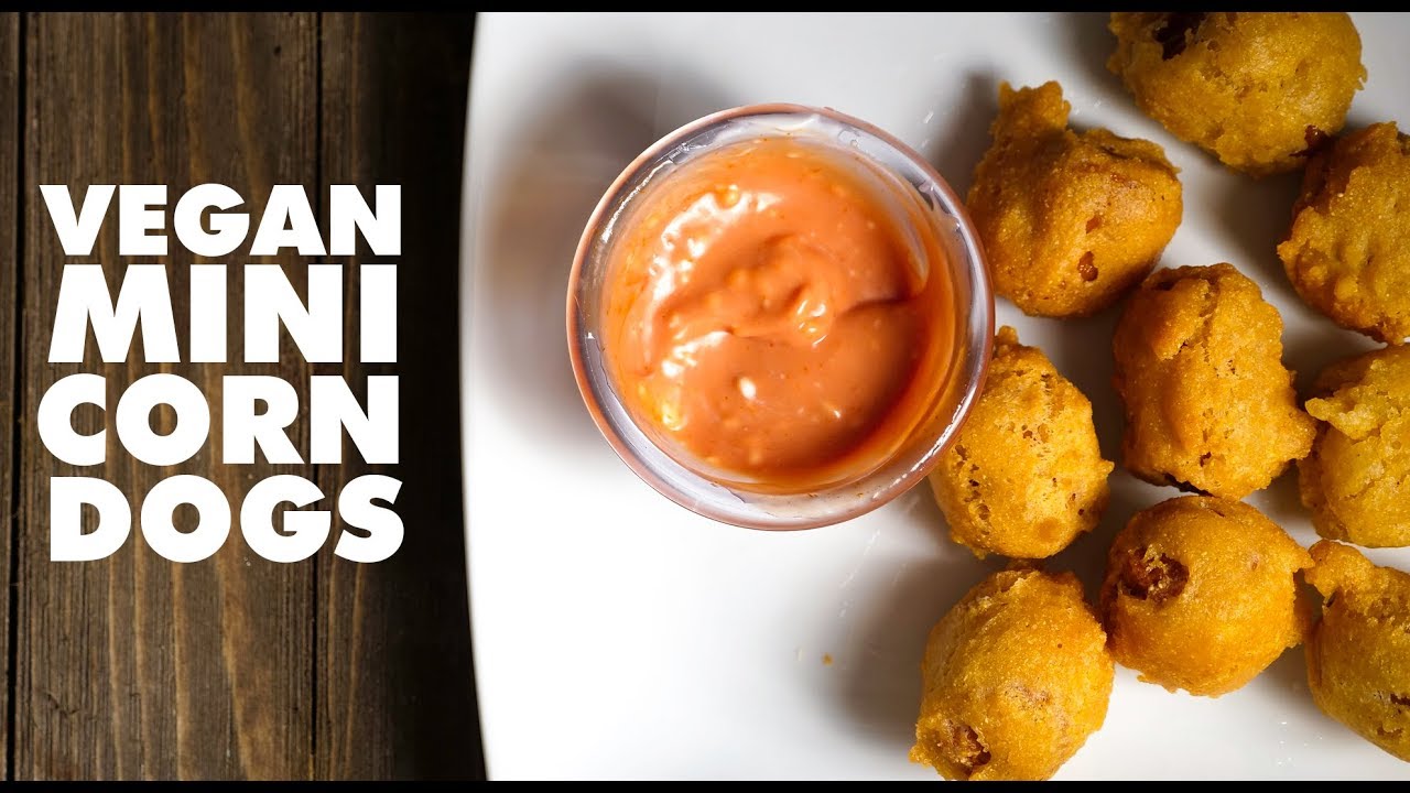Vegan Mini Corn Dogs