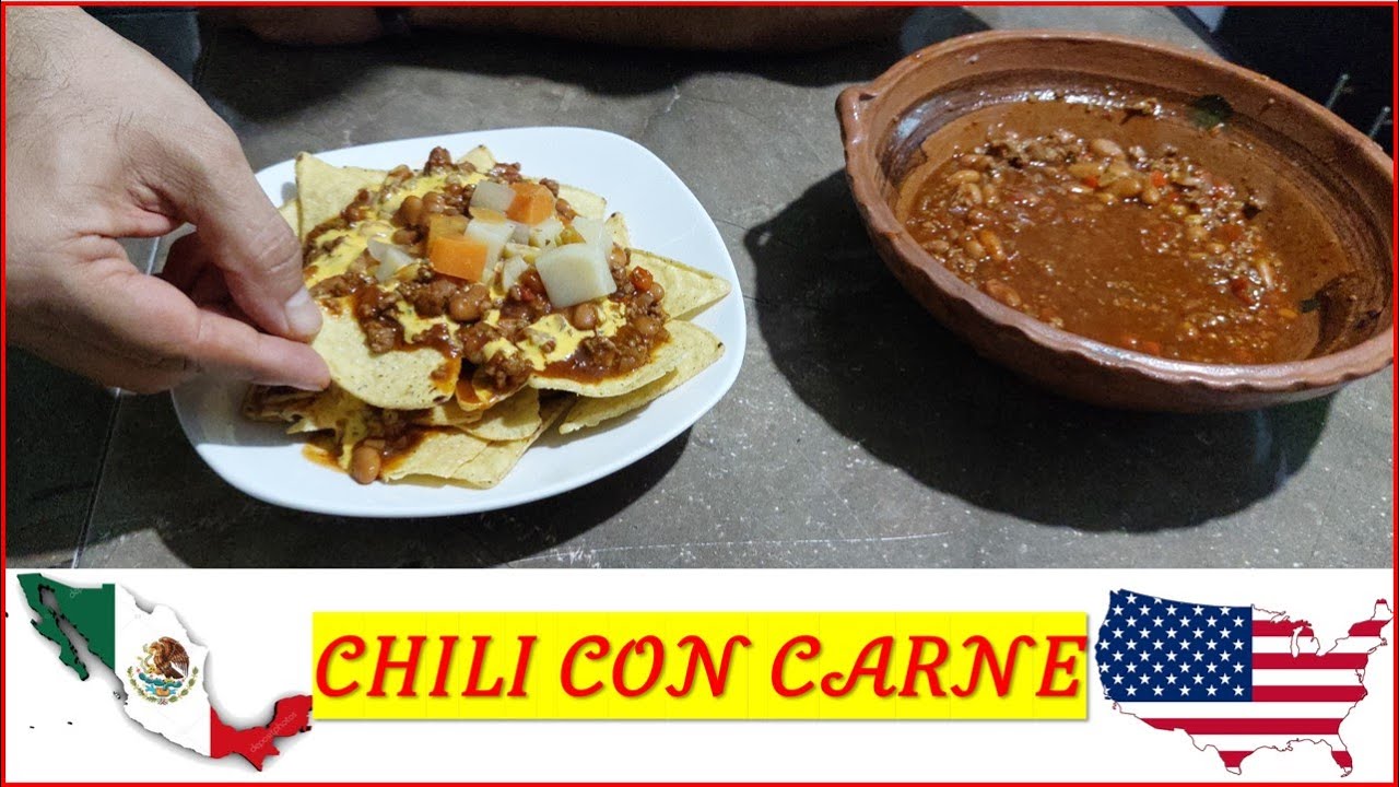 Como preparar Chili con carne receta facil de comida Tex-Mex