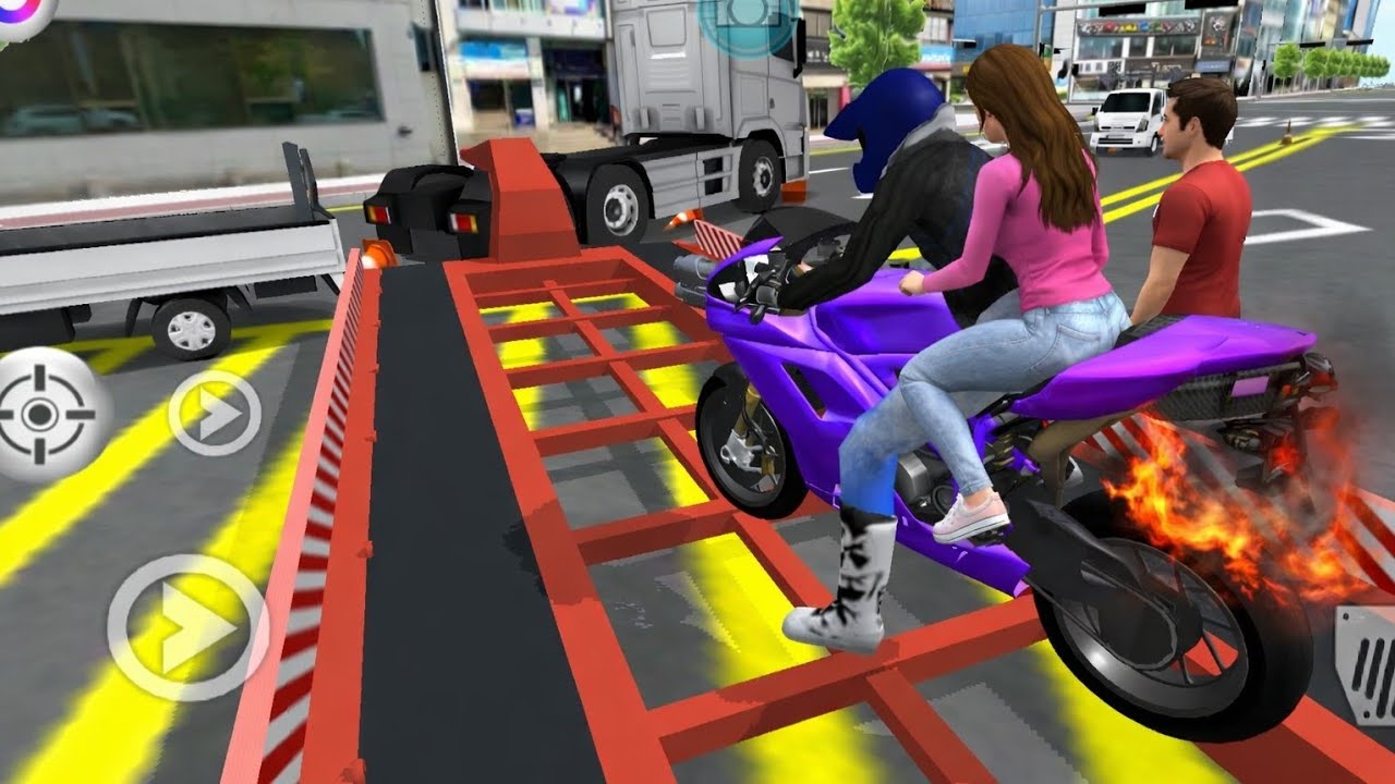 😱Purple Super Bike Stunt Ramp 🔥3D Driving Class Simulator