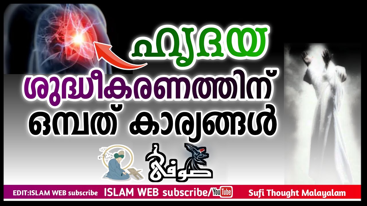 ഹൃദയ ശുദ്ധീകരണത്തിന് 9 വഴികൾ | Sufi Thought Malayalam | islamic speech Malayalam