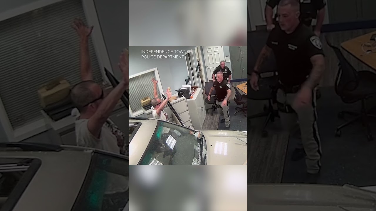 Driver plows into police station while blaring 'Welcome to the Jungle' on car stereo