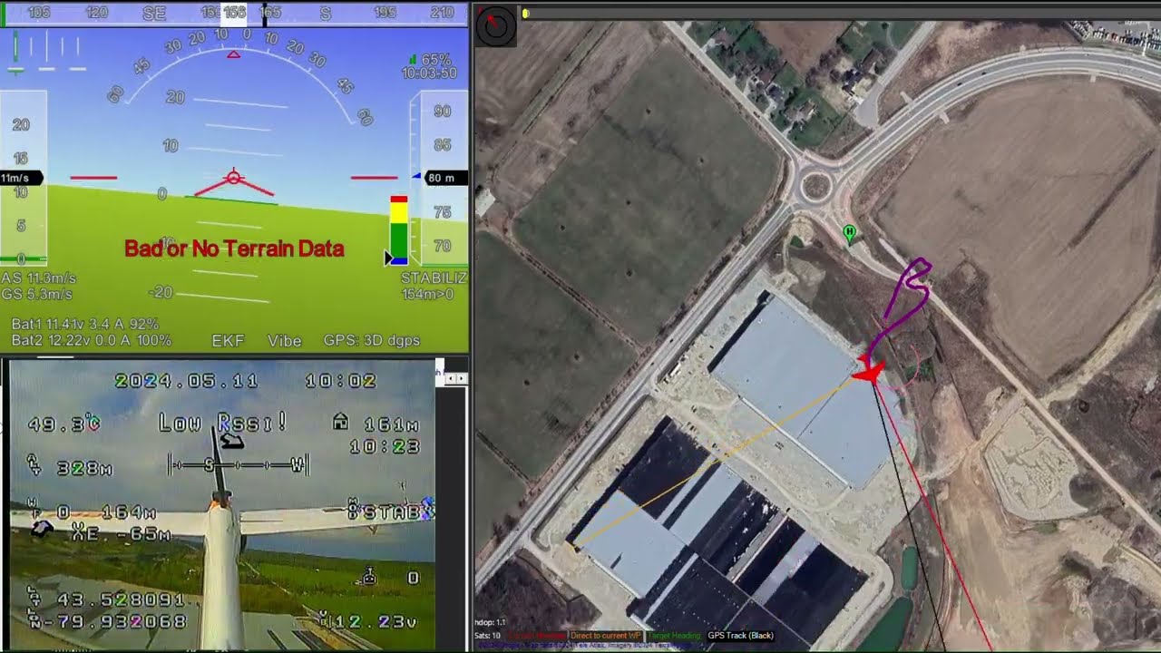 ARDUPILOT - glider Phoenix 2400 flight and crash