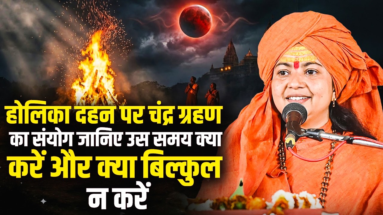 होलिका दहन पर चंद्र ग्रहण का संयोग जानिए उस समय क्या करें और क्या बिल्कुल न करें ? माँ ध्यान मूर्ति
