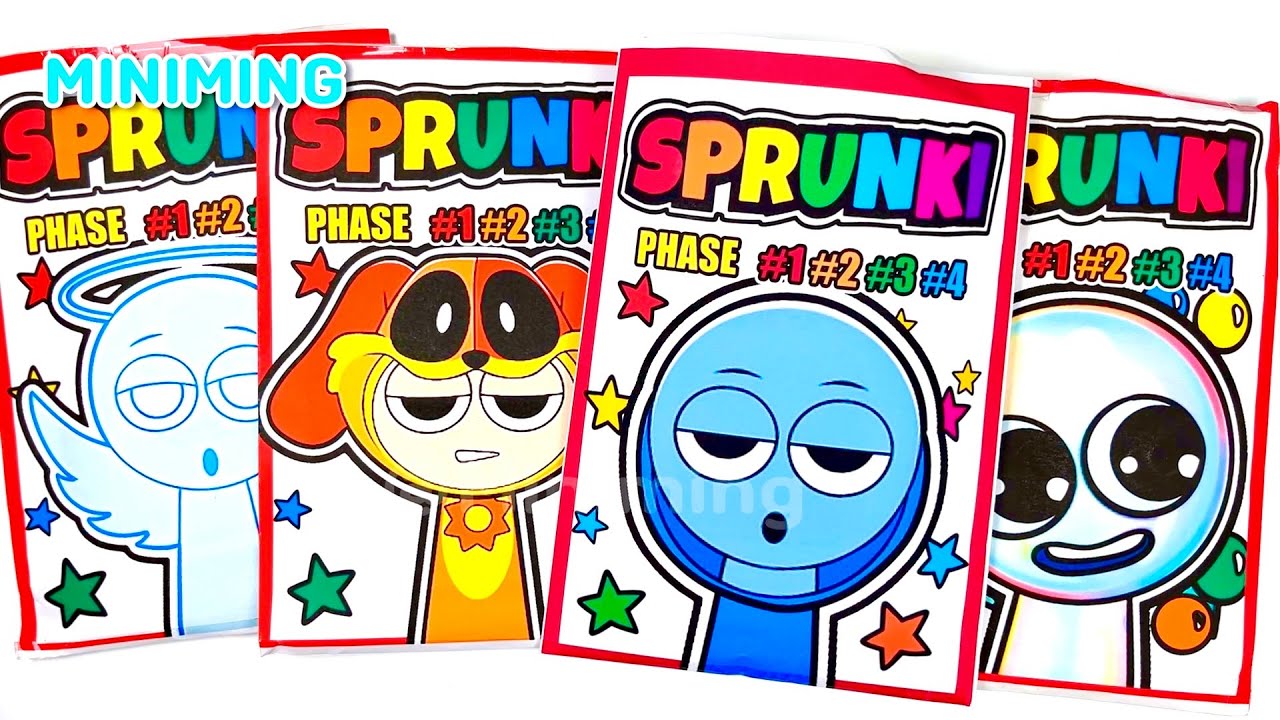 🌈SPRUNKI Blind Bag OC Young Jevin, Angela, Dogday, Bubbley ASMR Phase 1vs2vs3vs4, Squishy