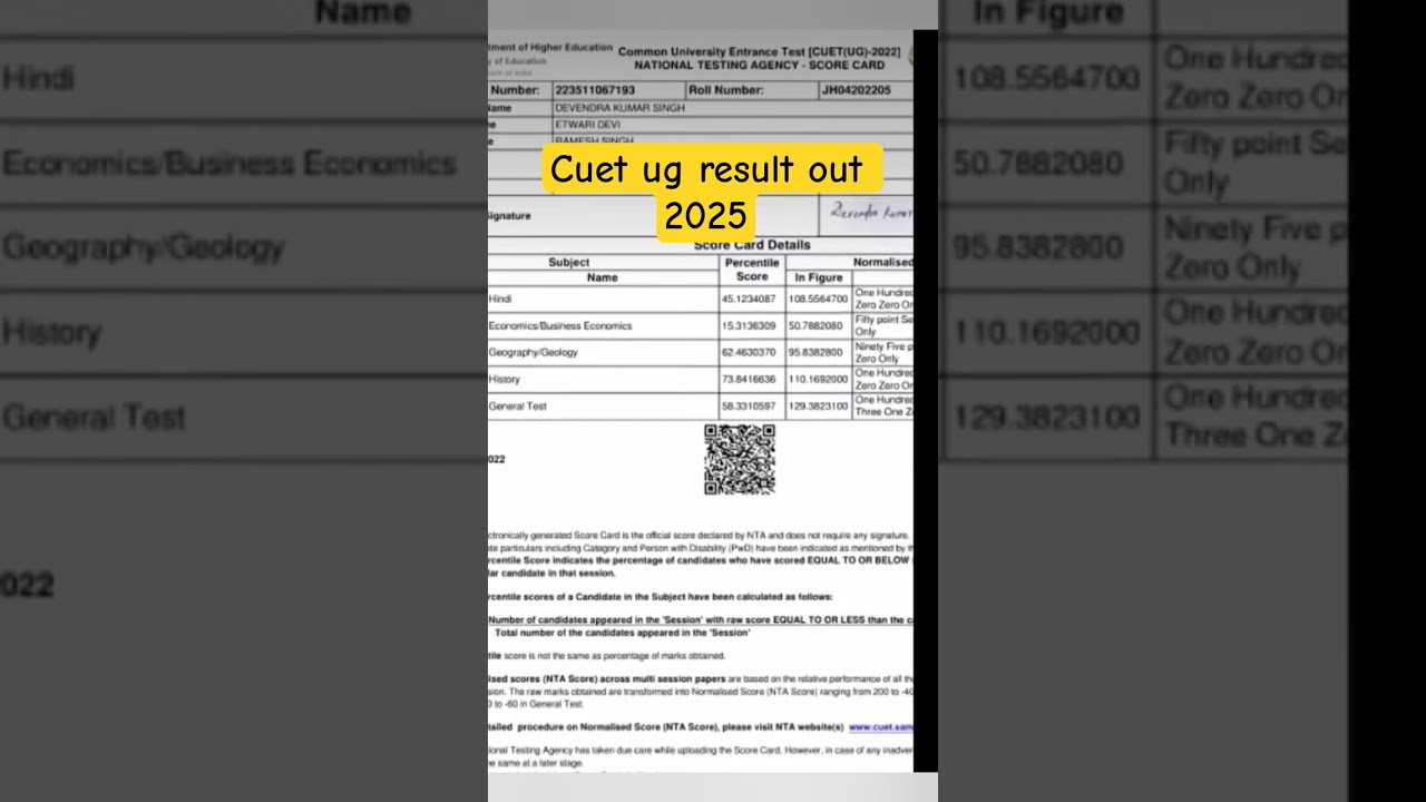 Cuet result 2025 | cuet ug result 2025 kaise check kare