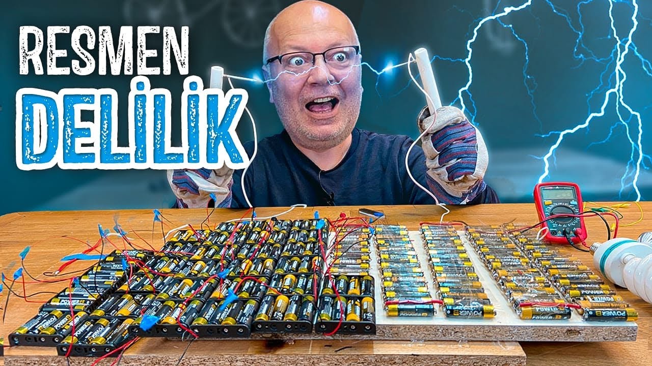 #RESMENDELİLİK - 200 KALEM PİLİ BİRBİRİNE BAĞLAMAK -