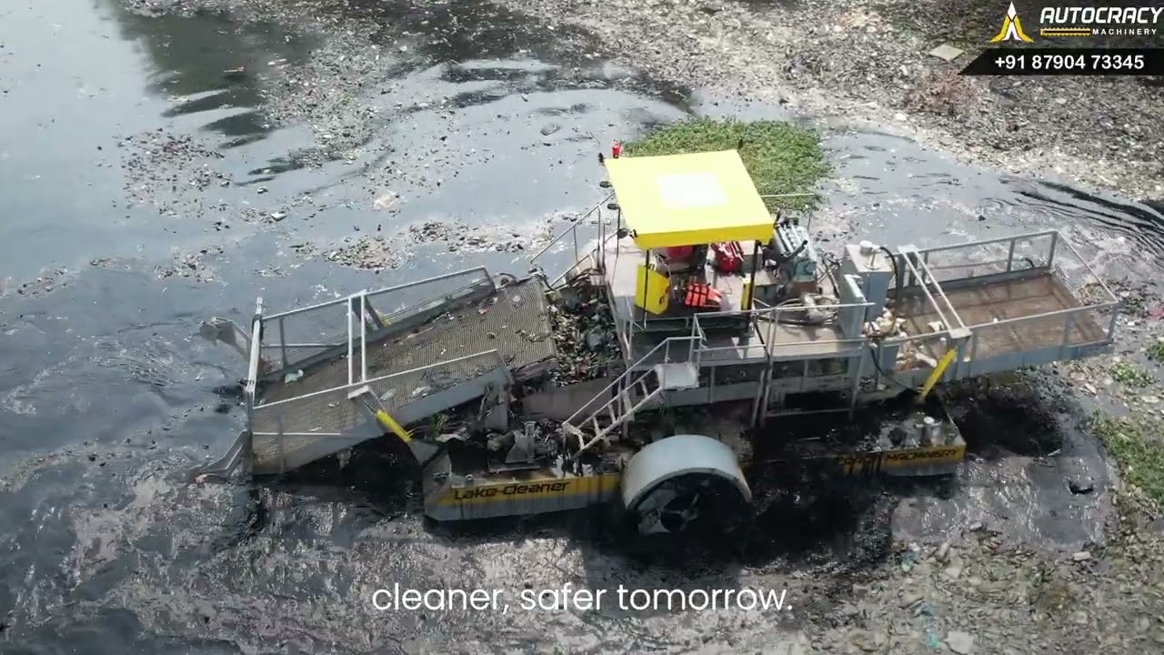 Aquatic Weed Cutting Machine & Floating Trash Collector - Rudra Aqua Max