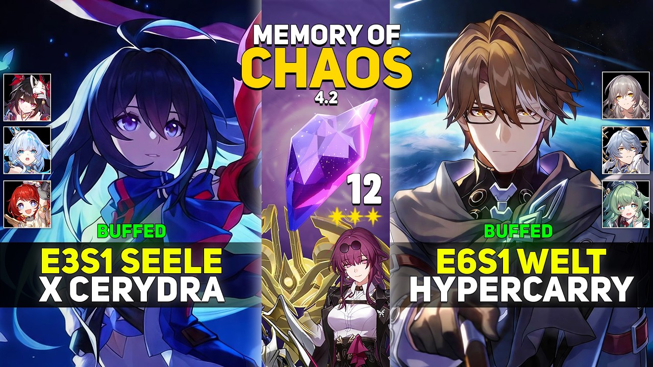SEELE 0 CYCLE! E3S1 Seele x Cerydra & E6S1 Welt Hypercarry | Memory Of Chaos 12 | HSR 4.2