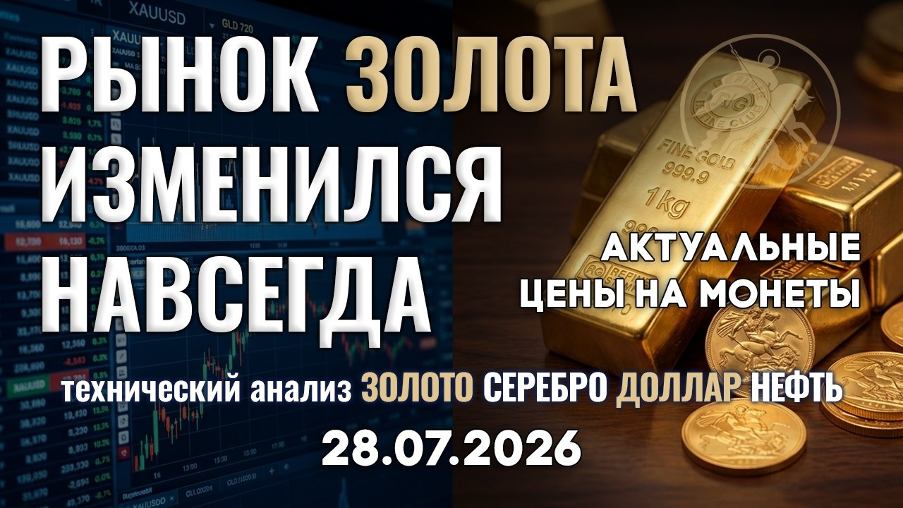 Рынок золота изменился навсегда. Как быть? Анализ рынка золота, серебра, нефти, доллара 28.07.2026 г