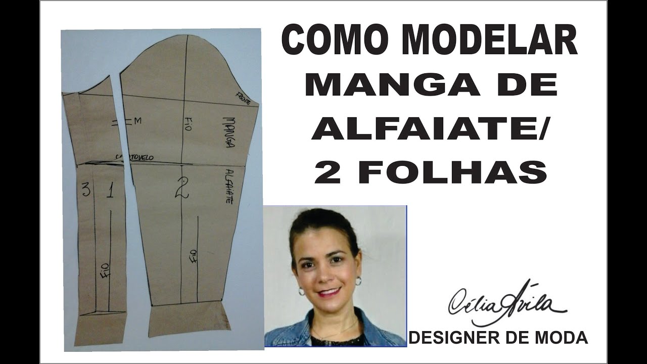 MOLDE DE MANGA 2 FOLHAS/BLAZER FEMININO-PARTE 3 - COM CELIA AVILA