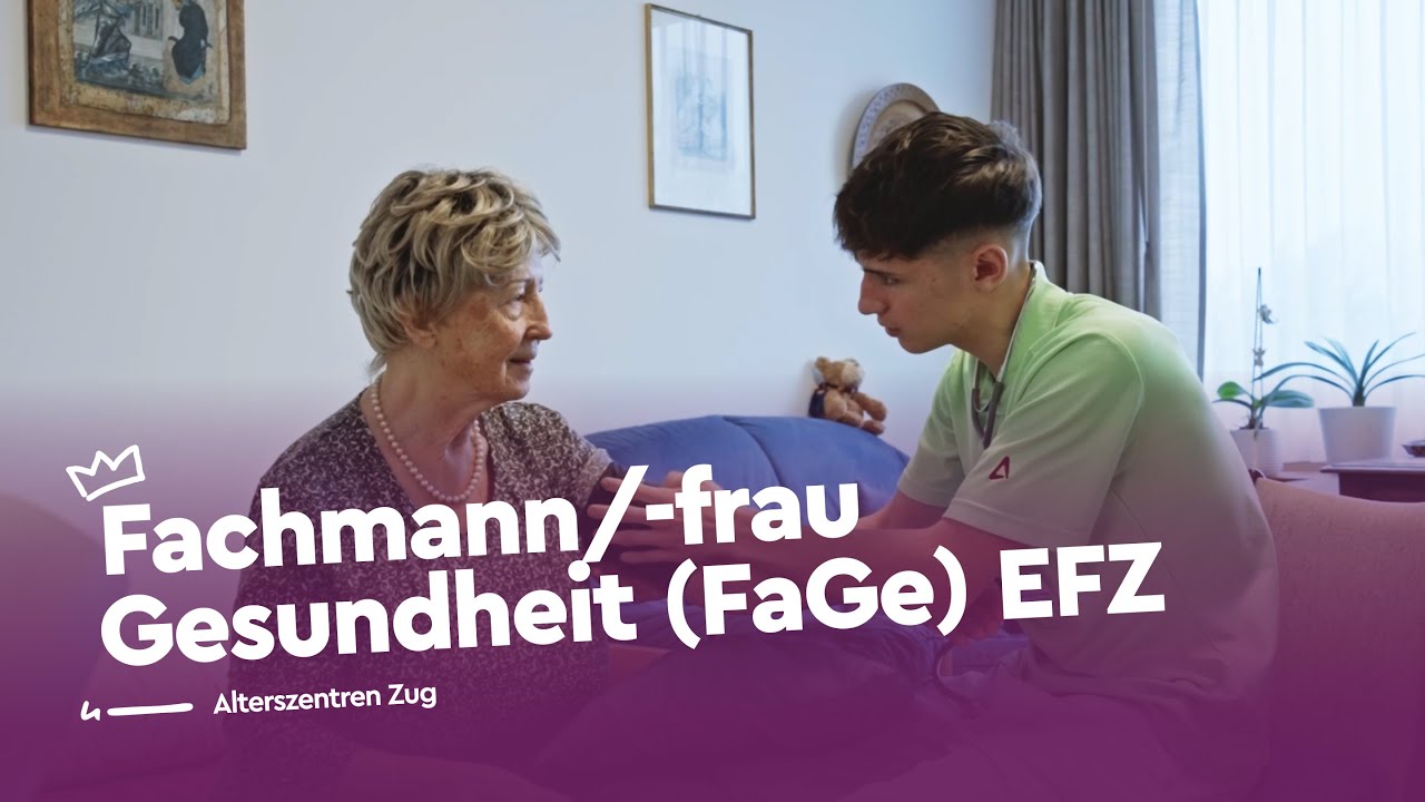 Pflegen, begleiten, unterstützen: Dein Weg als FaGe - Alterszentren Zug | Lehrstellenvideo | Yousty