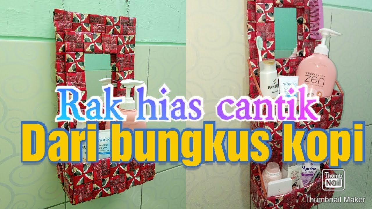 Cara membuat rak hias cantik dan unik dari bungkus kopi