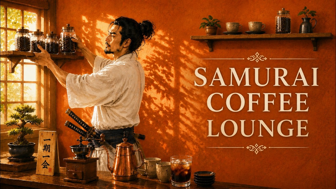 Samurai Coffee Lounge ☕ Japanese Lofi Jazz for Study & Focus | Iced Coffee & Fresh Beans