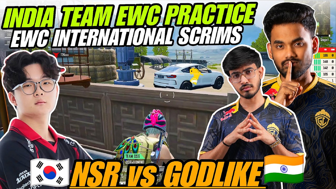 India Team GodLike🇮🇳 vs NSR🇰🇷 Last Zone Fight in International Scrims 🔥 KONG CREW & DSG EWC ✅ S8UL