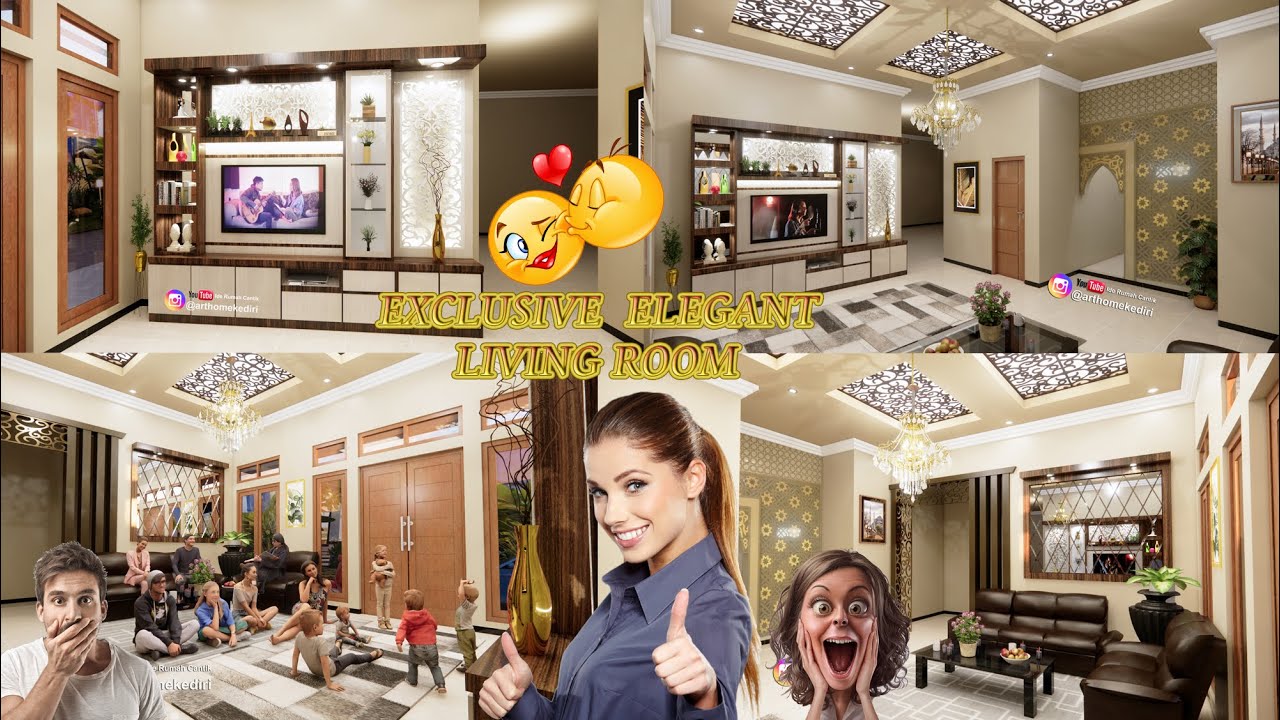 Interior Blitar-Exclusive Elegant Living room,kitchen set wardrobe TV yang indah luxury