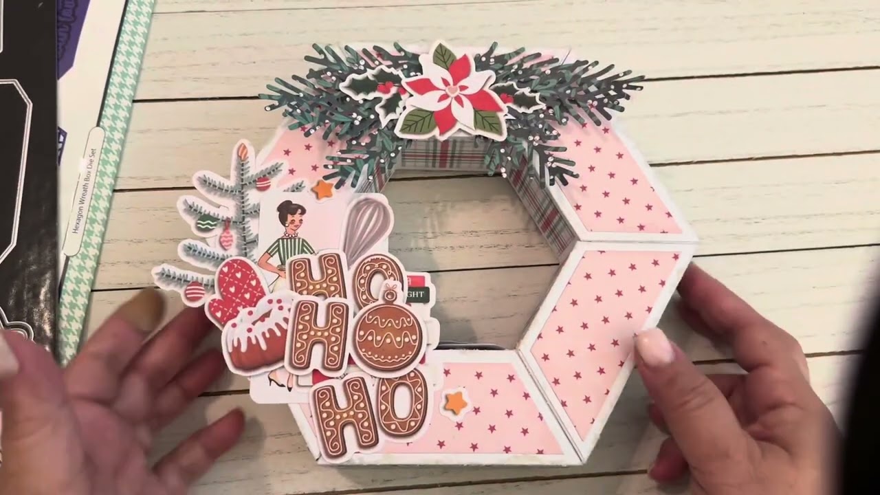 Simply Made Crafts ~ Hexagon Wreath Box Die Set
