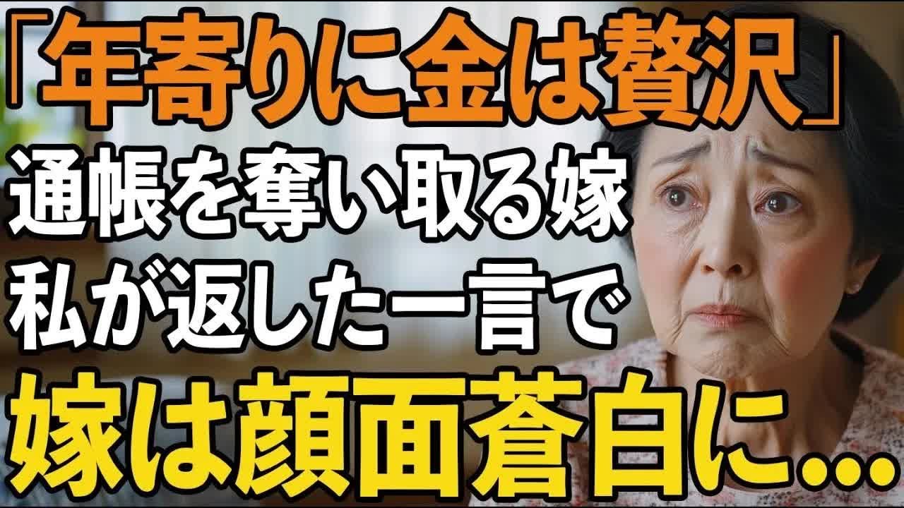 同居1ヶ月、私の貯金通帳を奪い取る嫁「年寄りにお金は贅沢」その瞬間、母が放った衝撃の一言で嫁は顔面蒼白に 【60代以上の方へシニアライフ】