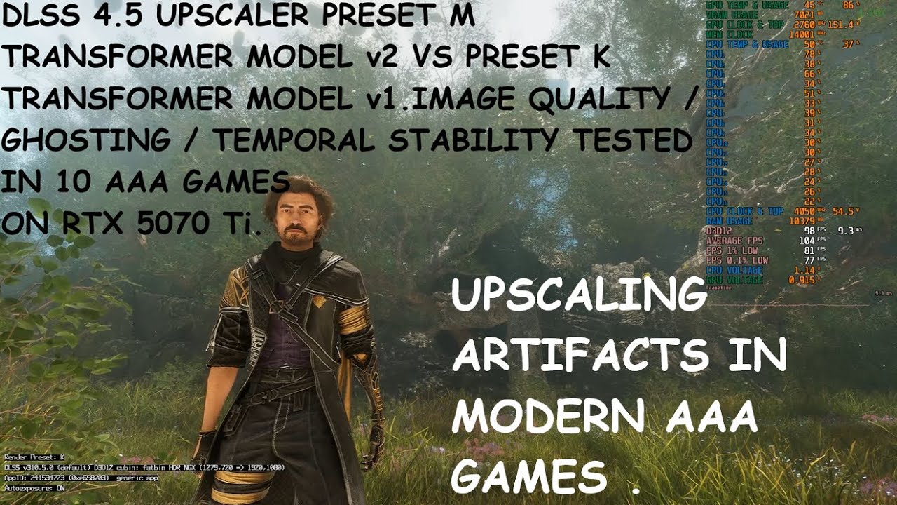 DLSS 4.5 Upscaler Preset M vs K в 10 AAA-играх | Эффект ореола / Мерцание / Временная стабильност...