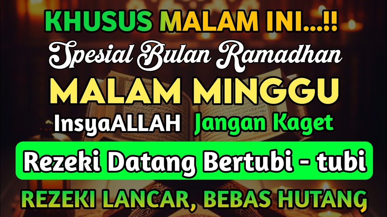 Mustajab.. Doa Pembuka Pintu Rezeki Dari Segala Penjuru. Putar 1x, Rezeki Lancar Usaha Lancar