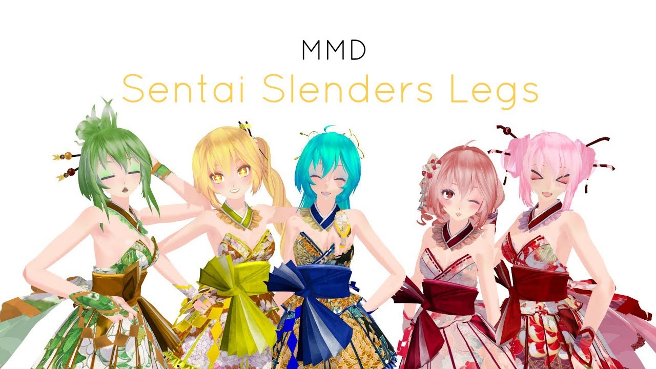 【MMD】Sentai Slenders Legs - Miku , Gumi , Neru , Luka , Kasane