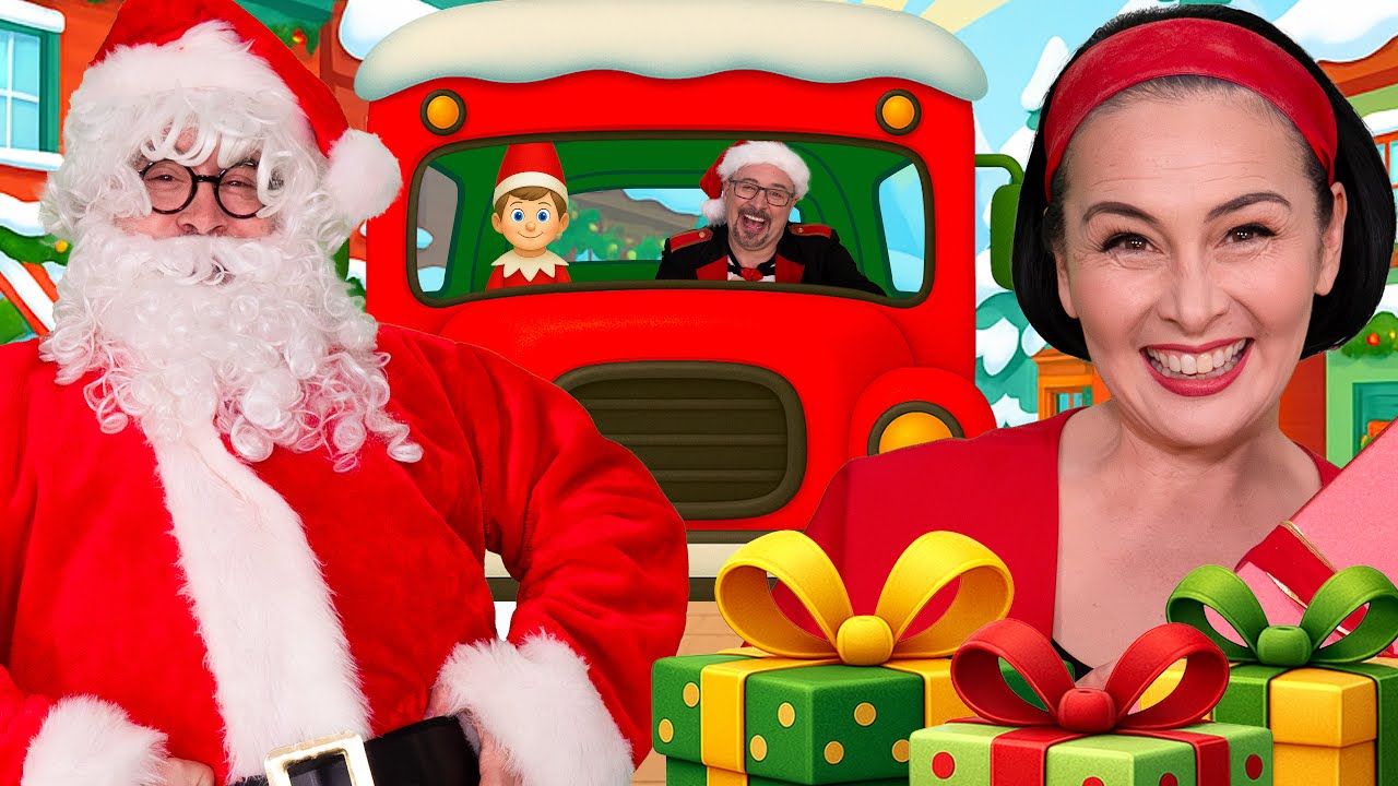 Wheels On The Bus Christmas | Happy and Funny Kids Song | Lah-Lah Nursery Rhymes