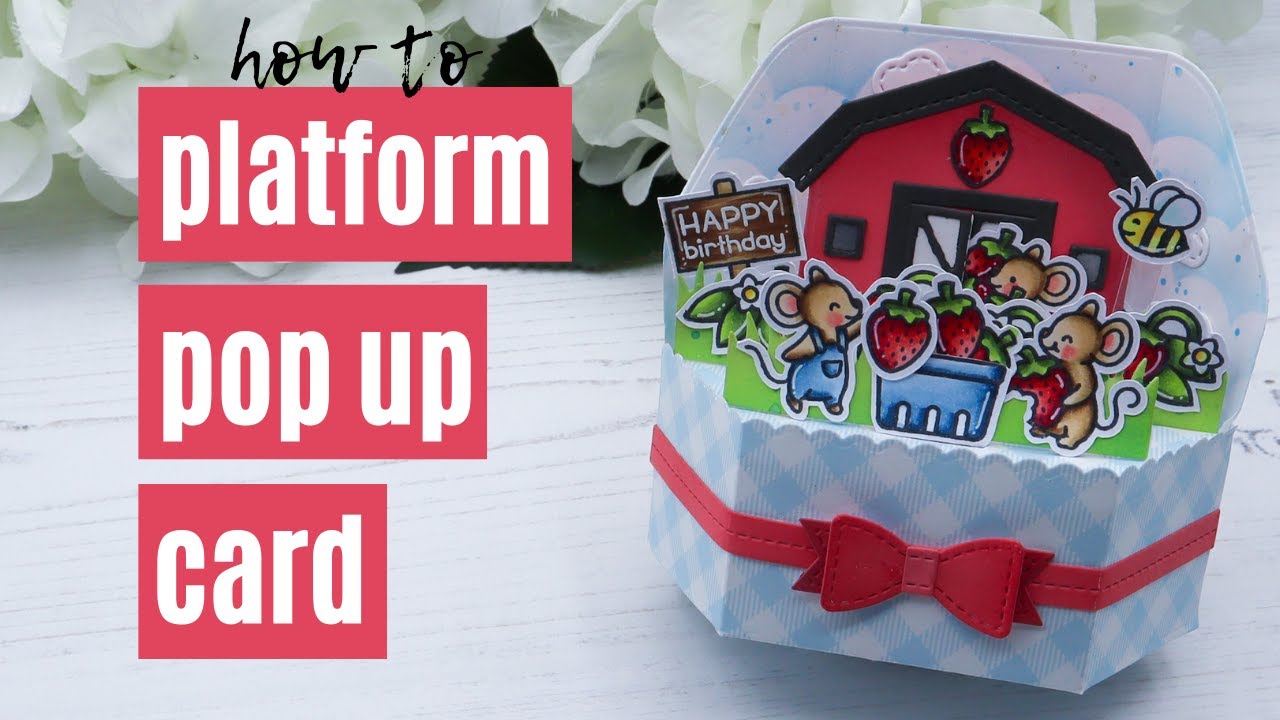 Interactive Platform Pop-Up Birthday Card with Lawn Fawn