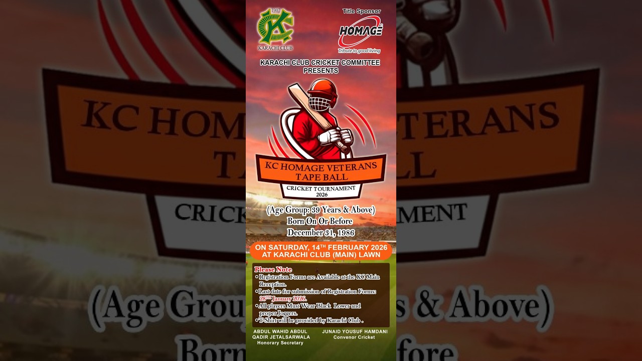 KC Homage Veterans Tape Ball Cricket Tournament 2026