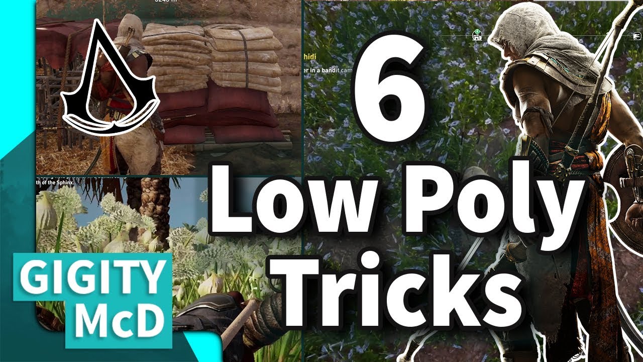 6 Low Poly Art Tricks used in Assassin's Creed Origins - Design Run - Assassin's Creed Origins