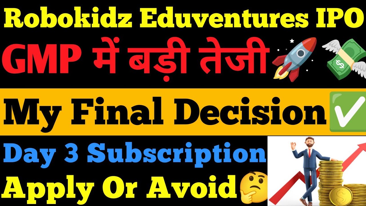 Robokidz Eduventures IPO| Robokidz Eduventures IPO GMP| Robokidz Eduventures IPO Review| SME IPO