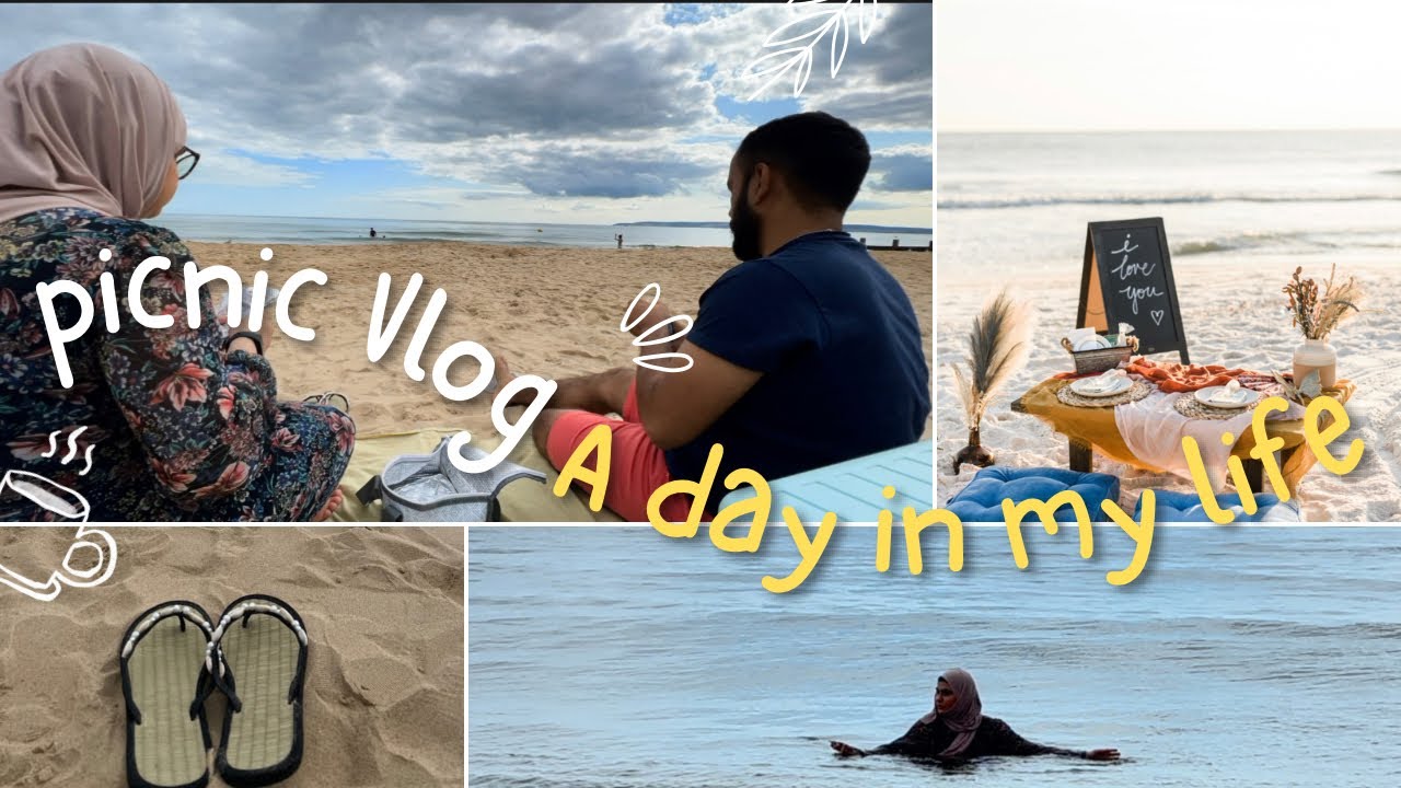 Beach Day 🌤️ | 5:30am Beach Routine | Couple’s Day Out in UK 🇬🇧