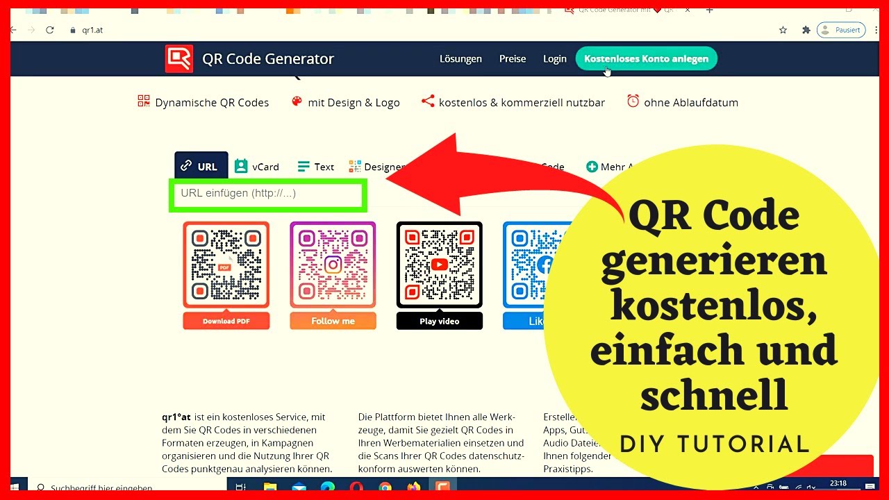 QR Code generieren kostenlos, einfach und schnell ✅