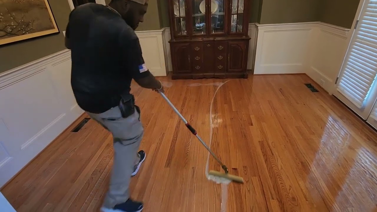 Removing 6 years of Orange Glo Applied once a Month  🟧 Amazing Restoration of a Hardwood Floor
