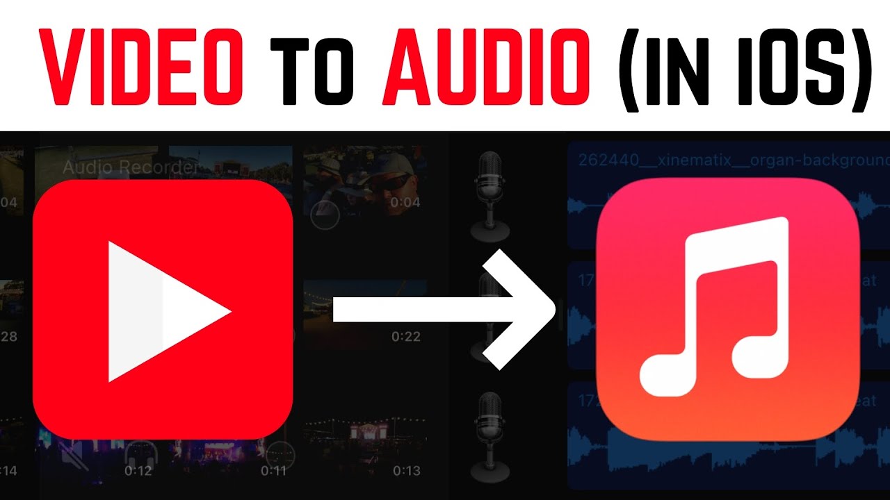 Конвертируйте любое ВИДЕО в АУДИОфайл на iPhone/iPad (GarageBand iOS)