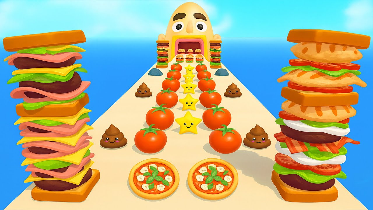 Sandwich Runner - SpeedRun All Levels Gameplay Walkthrough Android,ios New Update 22257