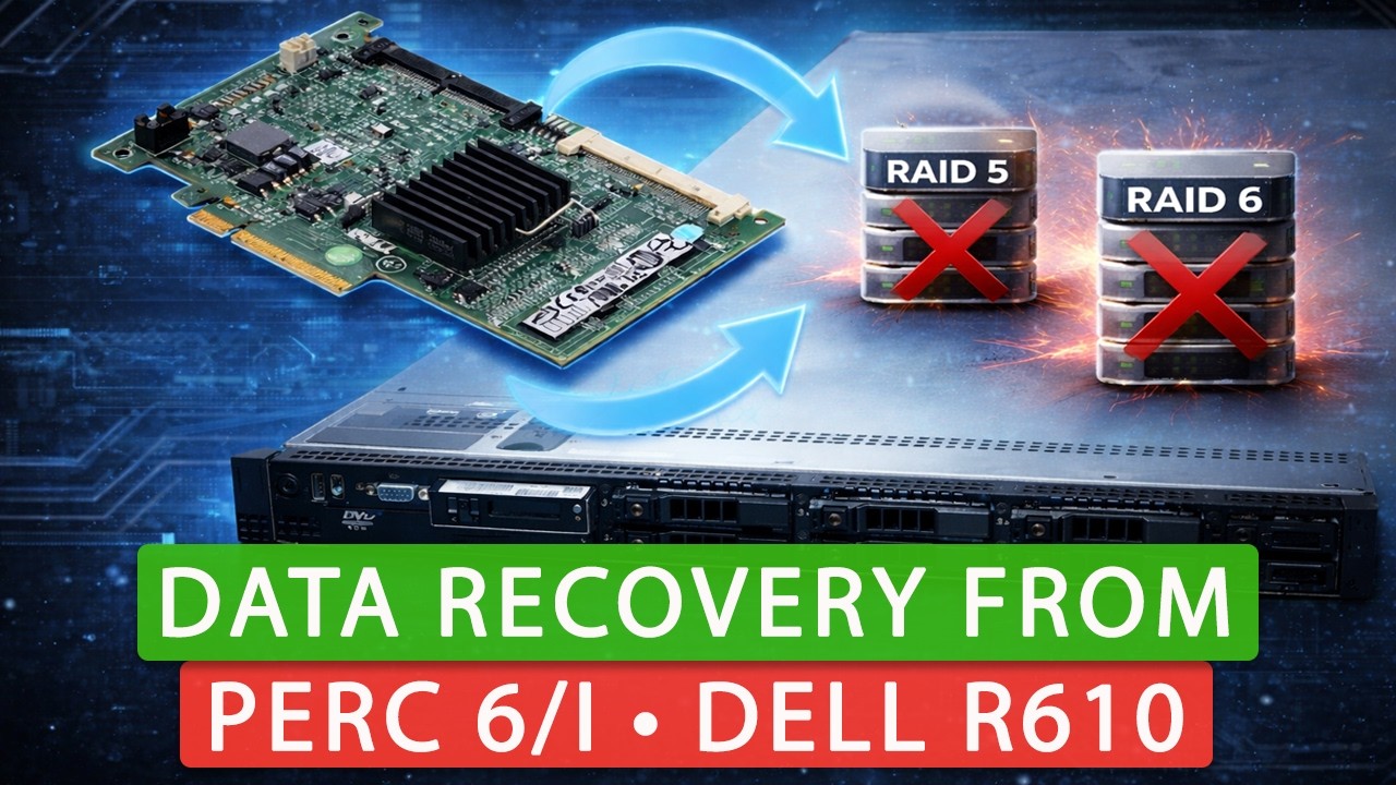 Восстановление данных из RAID 5 и RAID 6, созданных с помощью PERC 6 i на DELL PowerEdge R610.