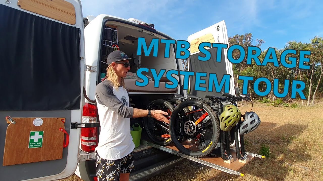 New DIY MTB Storage Slider Tray System - Sprinter Van Home on Wheels
