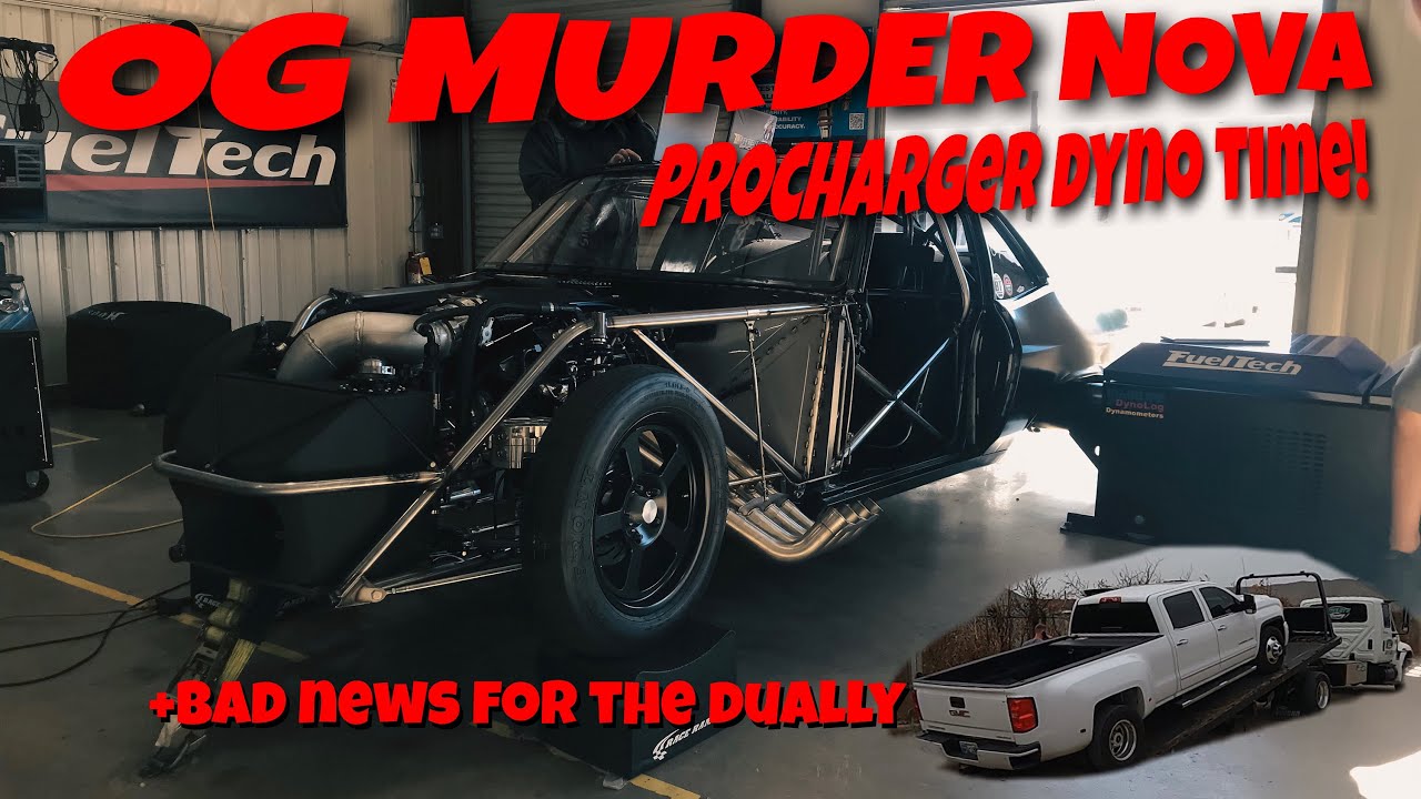 Procharged OG Murder Nova on the Dyno at Fueltech! Bad News For the Dually!