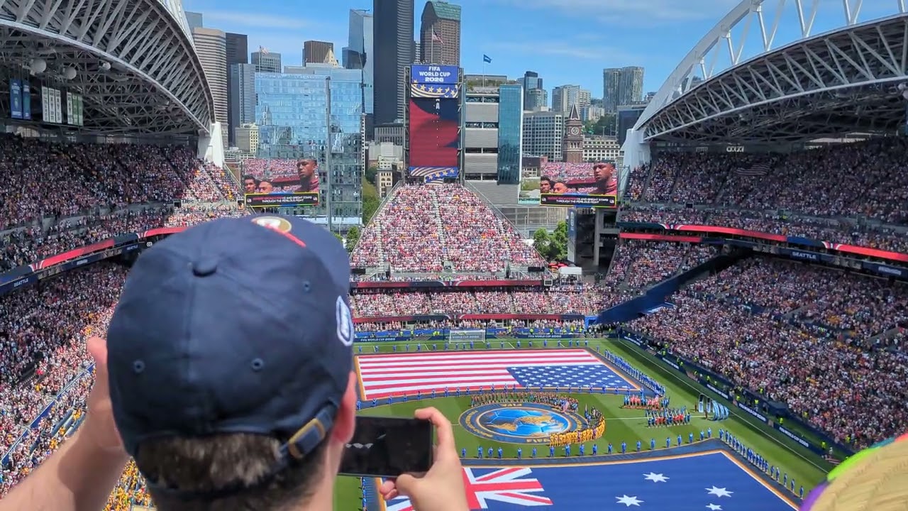 2026 World Cup USA-Australia Walk Out w/ Australia + USA National Anthems