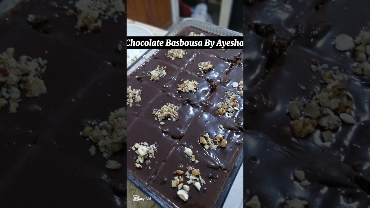 Chocolate Basbousa by Ayesha .A Middle East dessert 