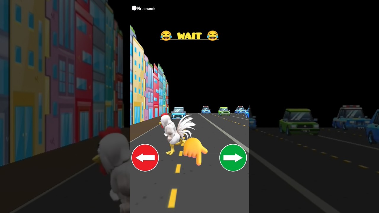 🚦chicken road crossing game 😱 