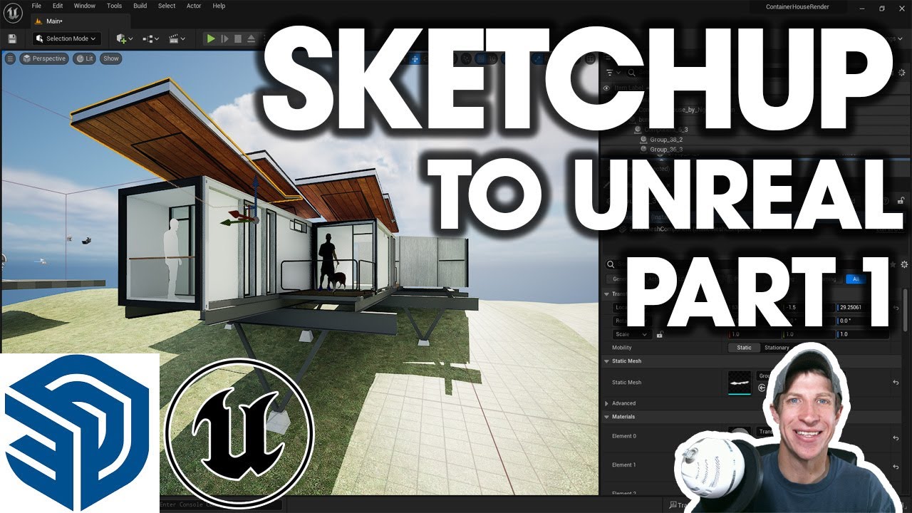 SketchUp в Unreal Engine ЧАСТЬ 1 - ИМПОРТ МОДЕЛИ!
