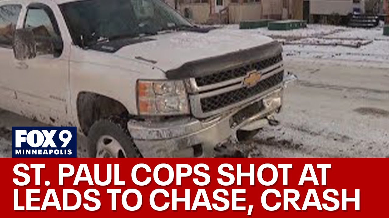 St. Paul police chase suspect who shot at them before crashing vehicle