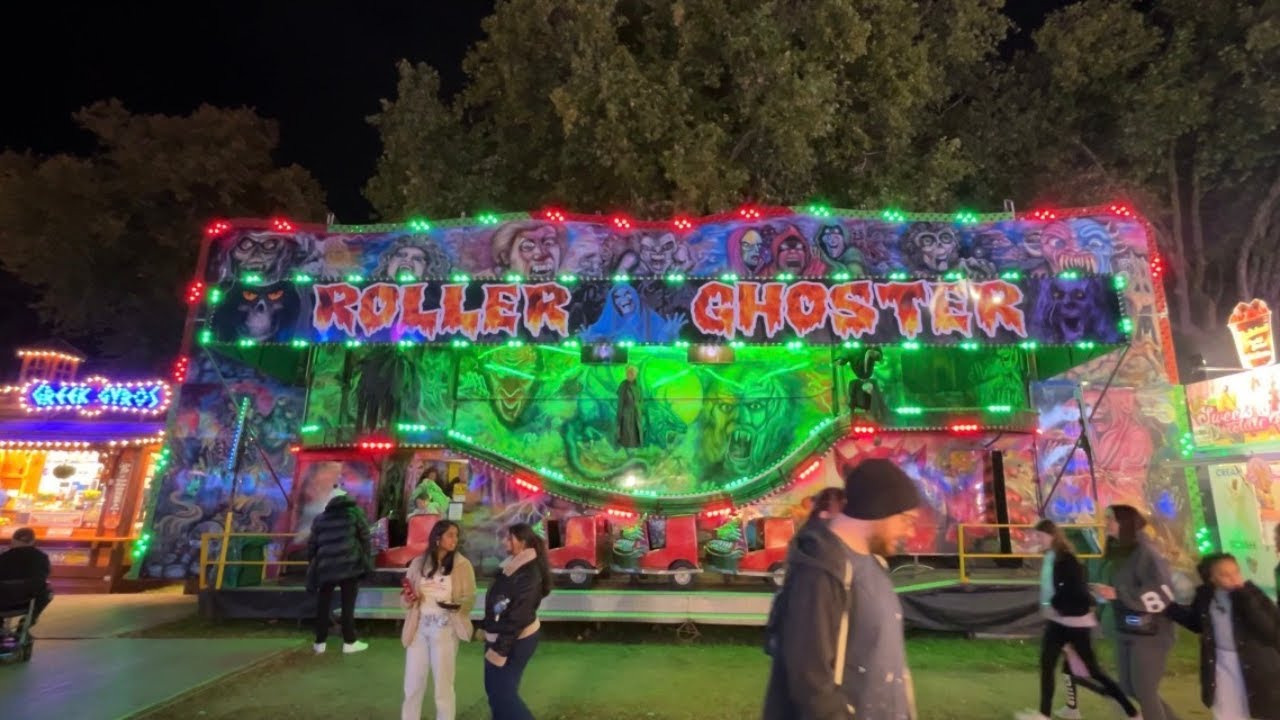 Roller Ghoster Ghost Train Night On Ride POV - Leonard Derry - Nottingham Goose Fair 2025