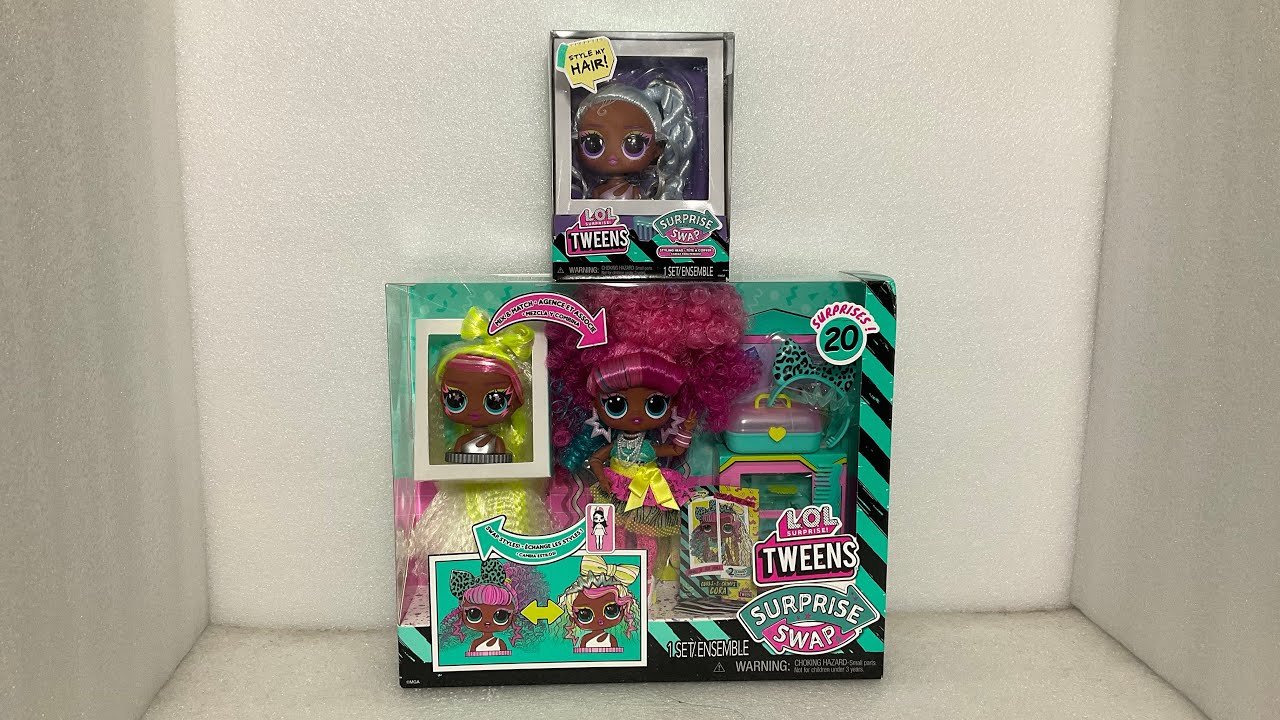 LOL TWEENS SURPRICE SWAP,  CORA LA MUÑECA A LA QUE LES PUEDES CAMBIAR LA CABEZA, MUCHOS LOOKS.