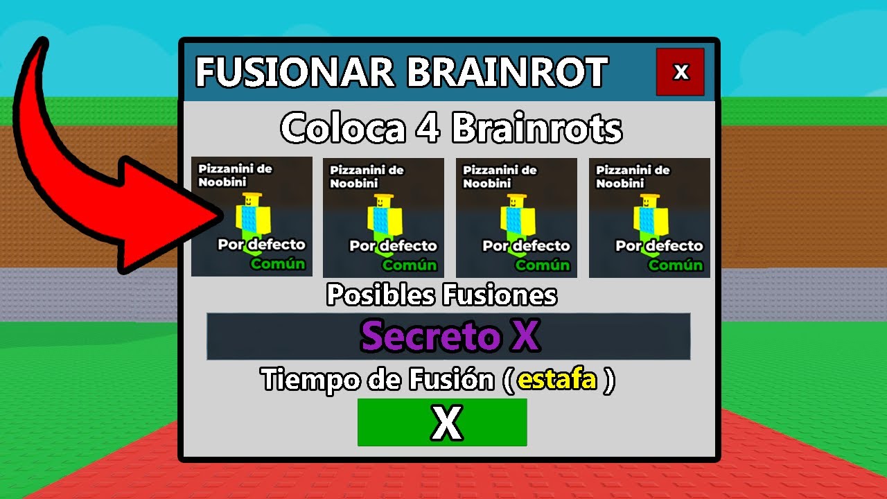 &iexcl;Fusion&eacute; 4 NOOBINI PIZZANINI y CONSEGU&Iacute; EL BRAINROT SECRETO BUG! 😱👀 Steal a Brainrot