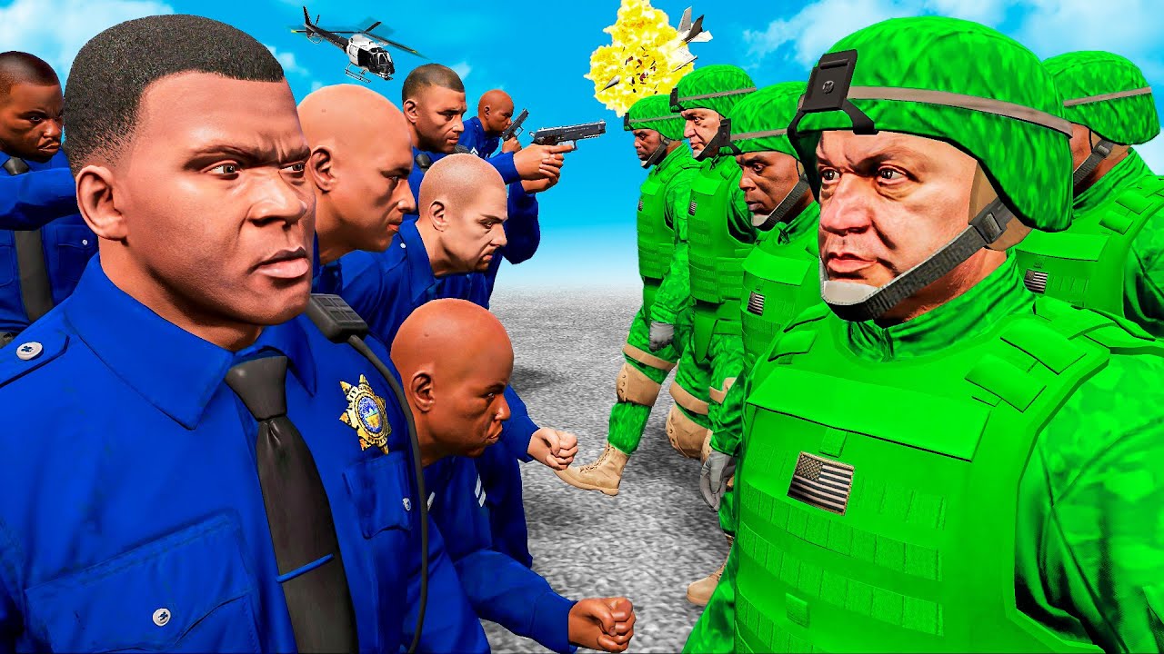 ПОЛИЦИЯ vs. АРМИЯ В GTA 5