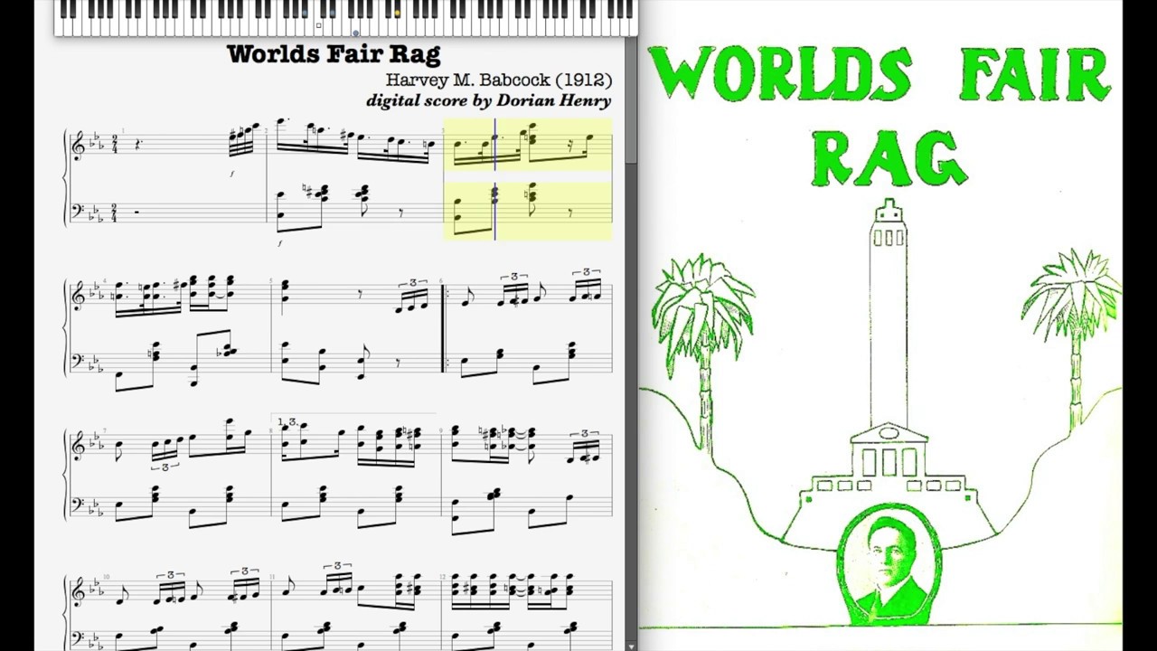 Worlds Fair Rag by Harvey Babcock (1912, Ragtime piano)